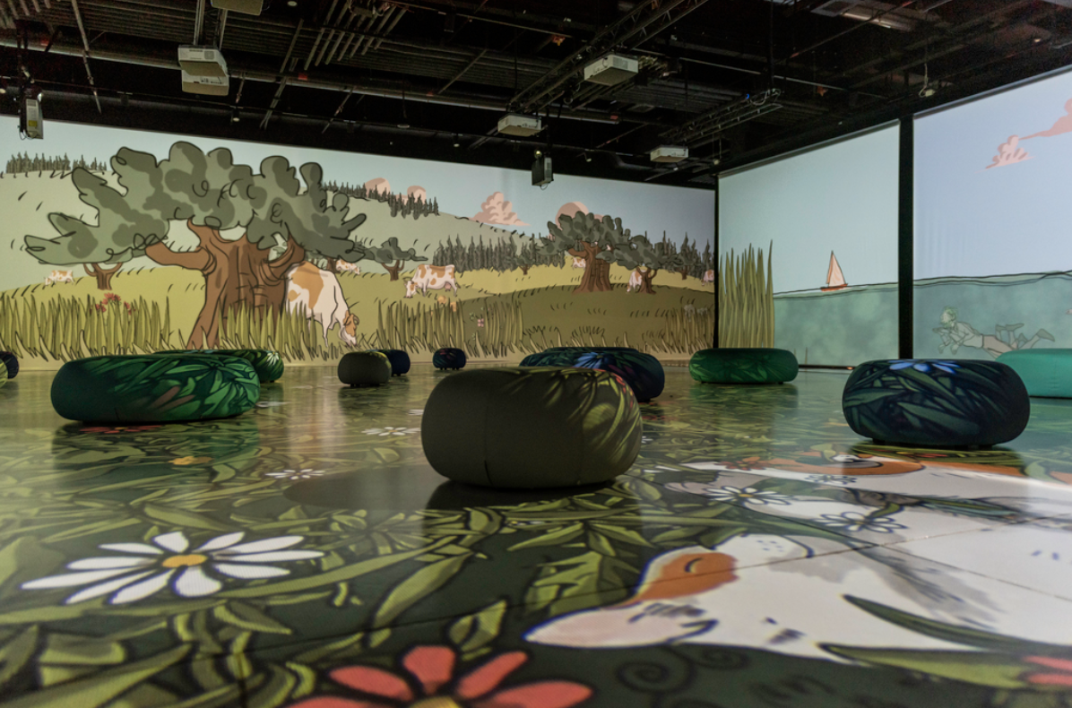 Un centro commerciale diventa museo immersivo: Van Gogh secondo Roby il Pettirosso