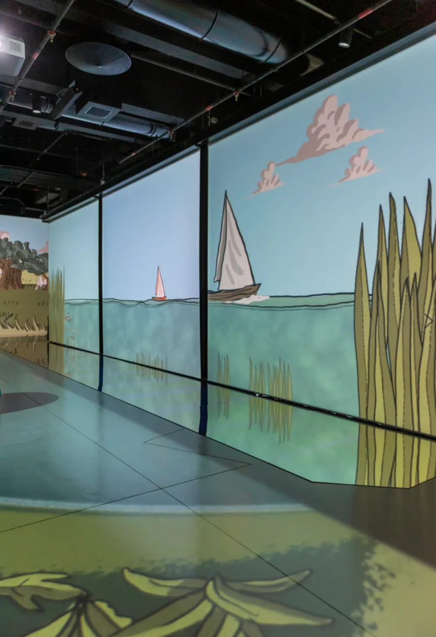 Un centro commerciale diventa museo immersivo: Van Gogh secondo Roby il Pettirosso — 1