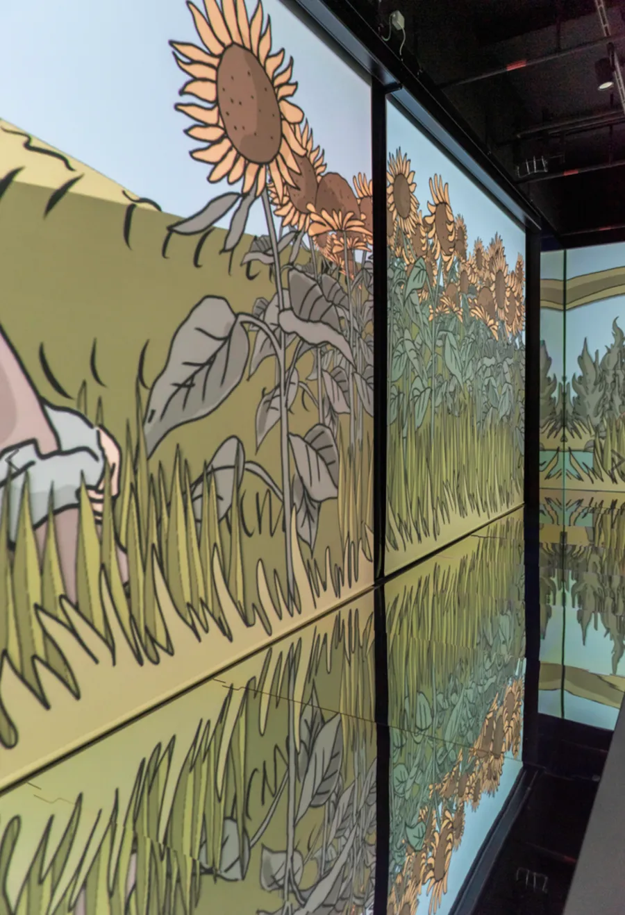 Un centro commerciale diventa museo immersivo: Van Gogh secondo Roby il Pettirosso — 2