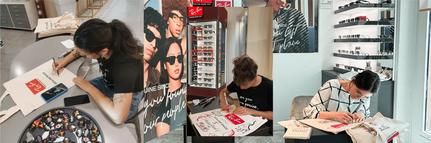 Occhiali comprati, borse dipinte: il tour di live painting Ray-Ban — 1