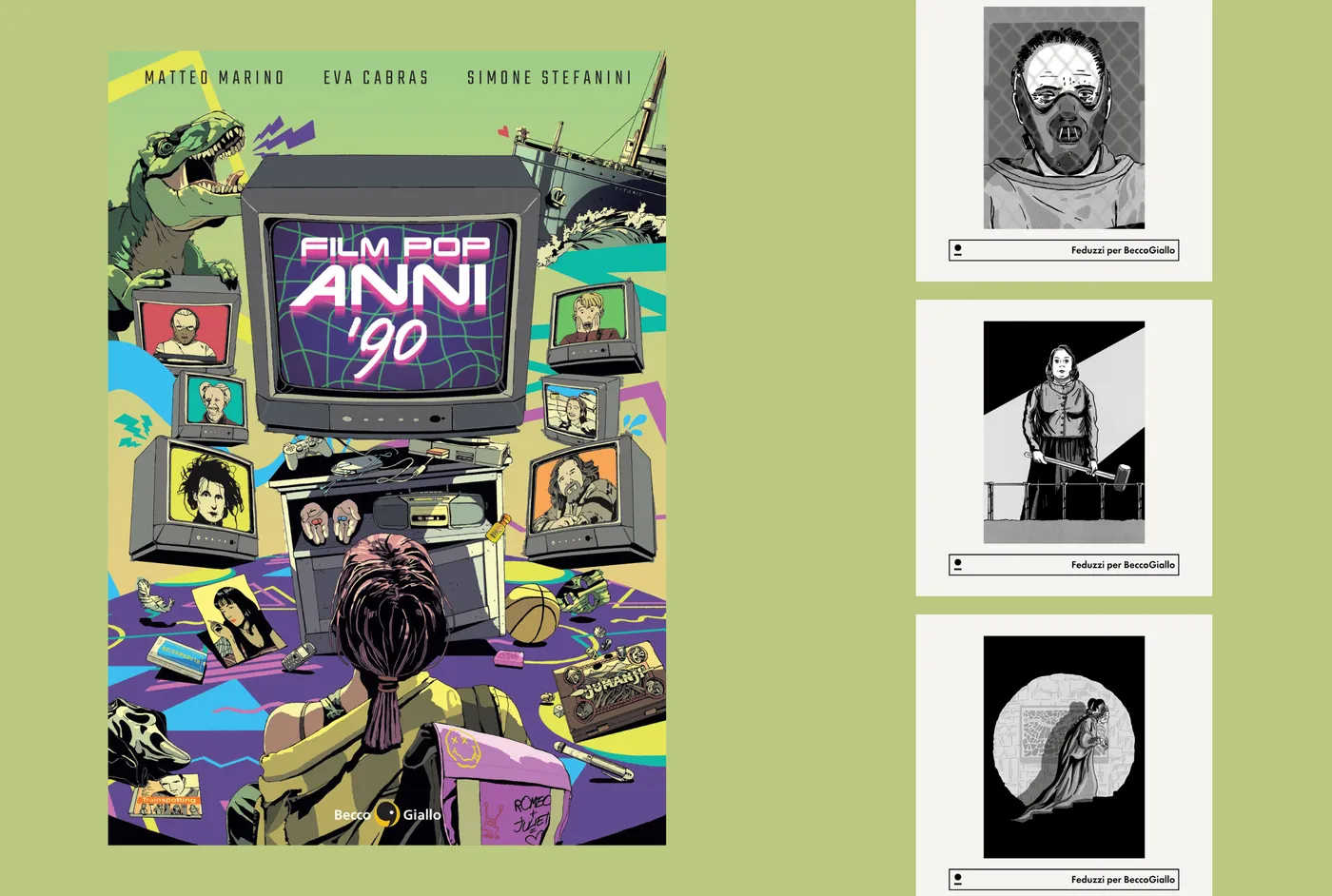I film pop degli anni '90 in illustrazione