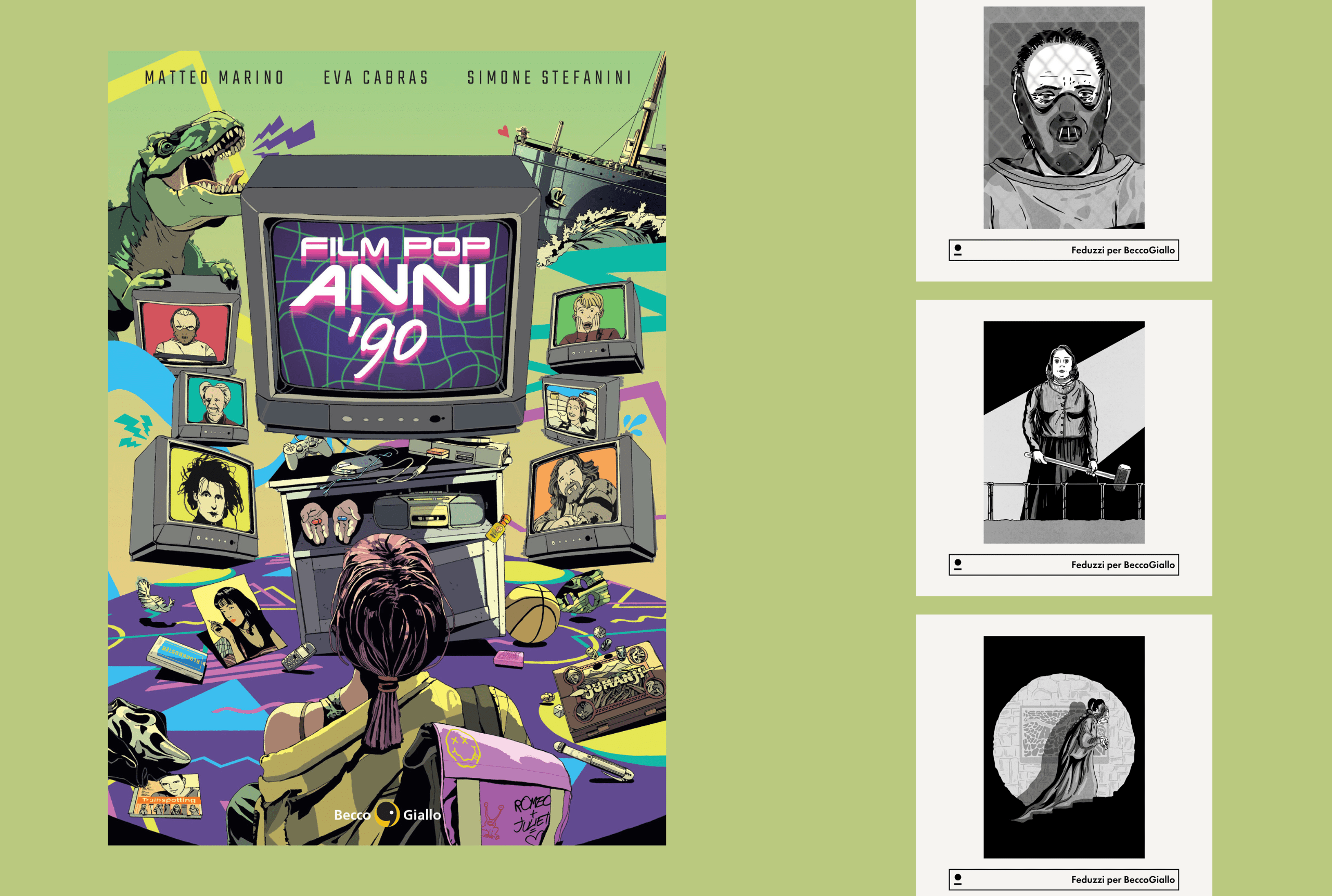 I film pop degli anni '90 in illustrazione