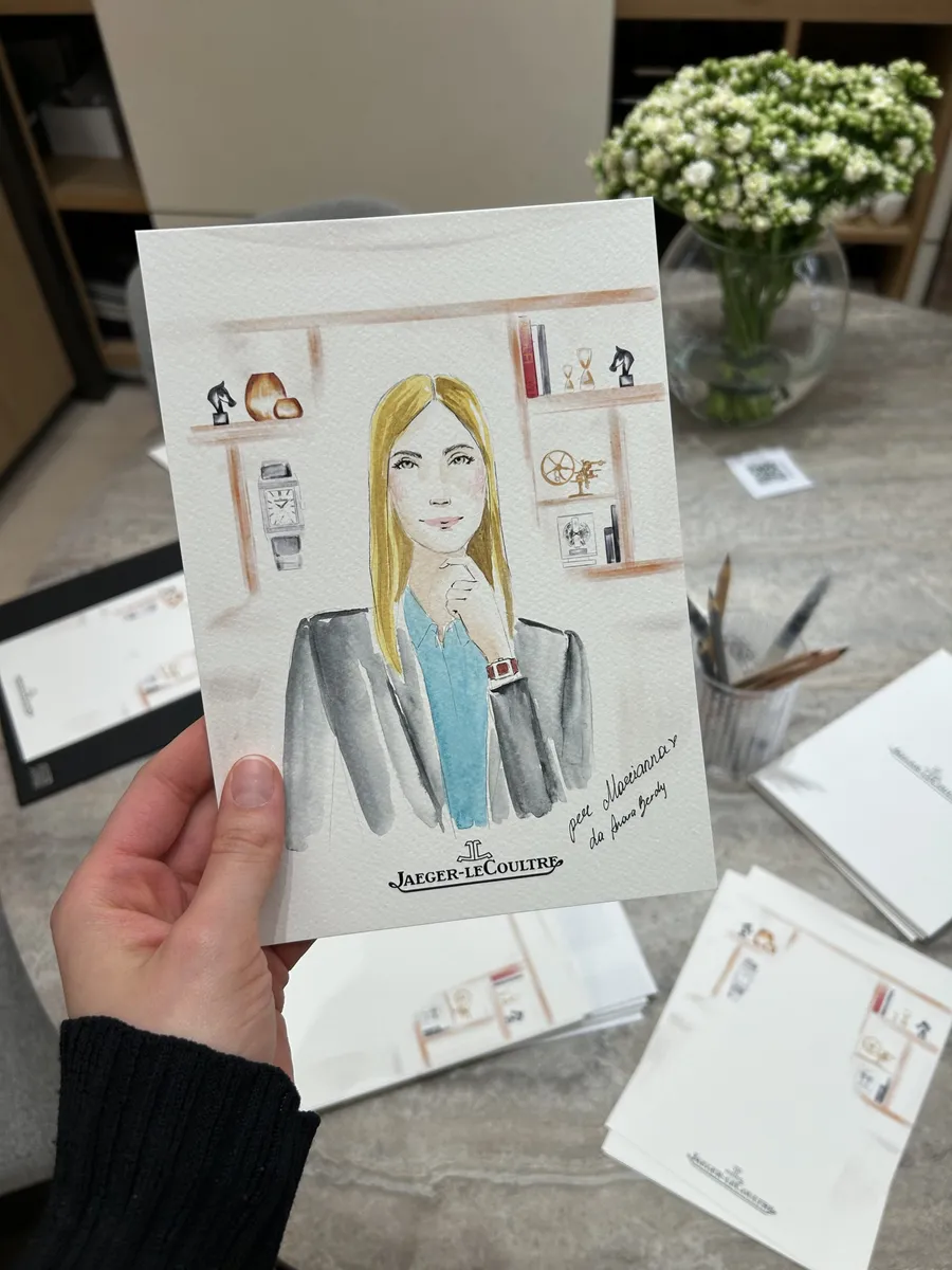 Il lusso disegnato in boutique: il live sketching per Jaeger-LeCoultre — 3