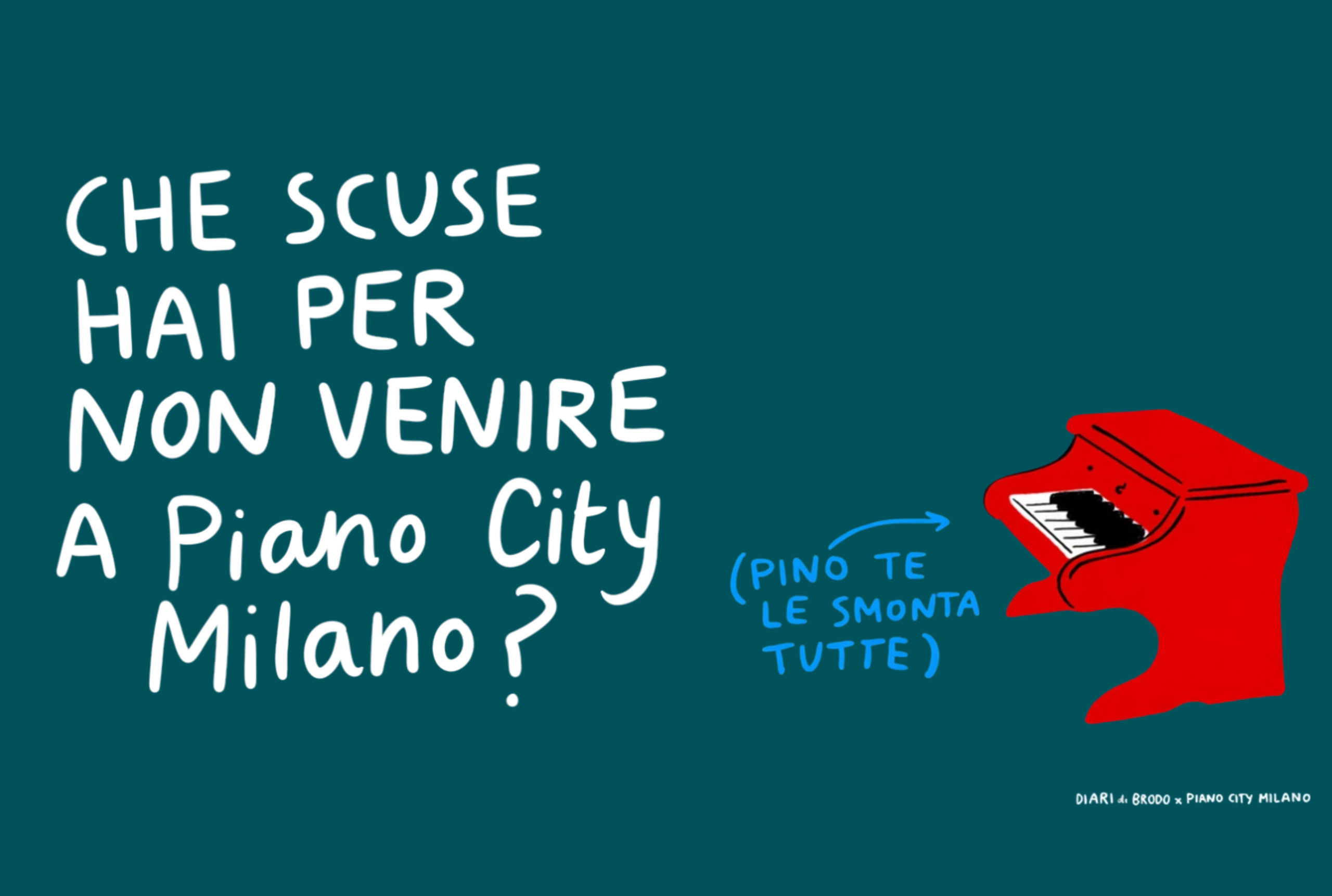 Piano City Milano sfata le scuse con l'ironia